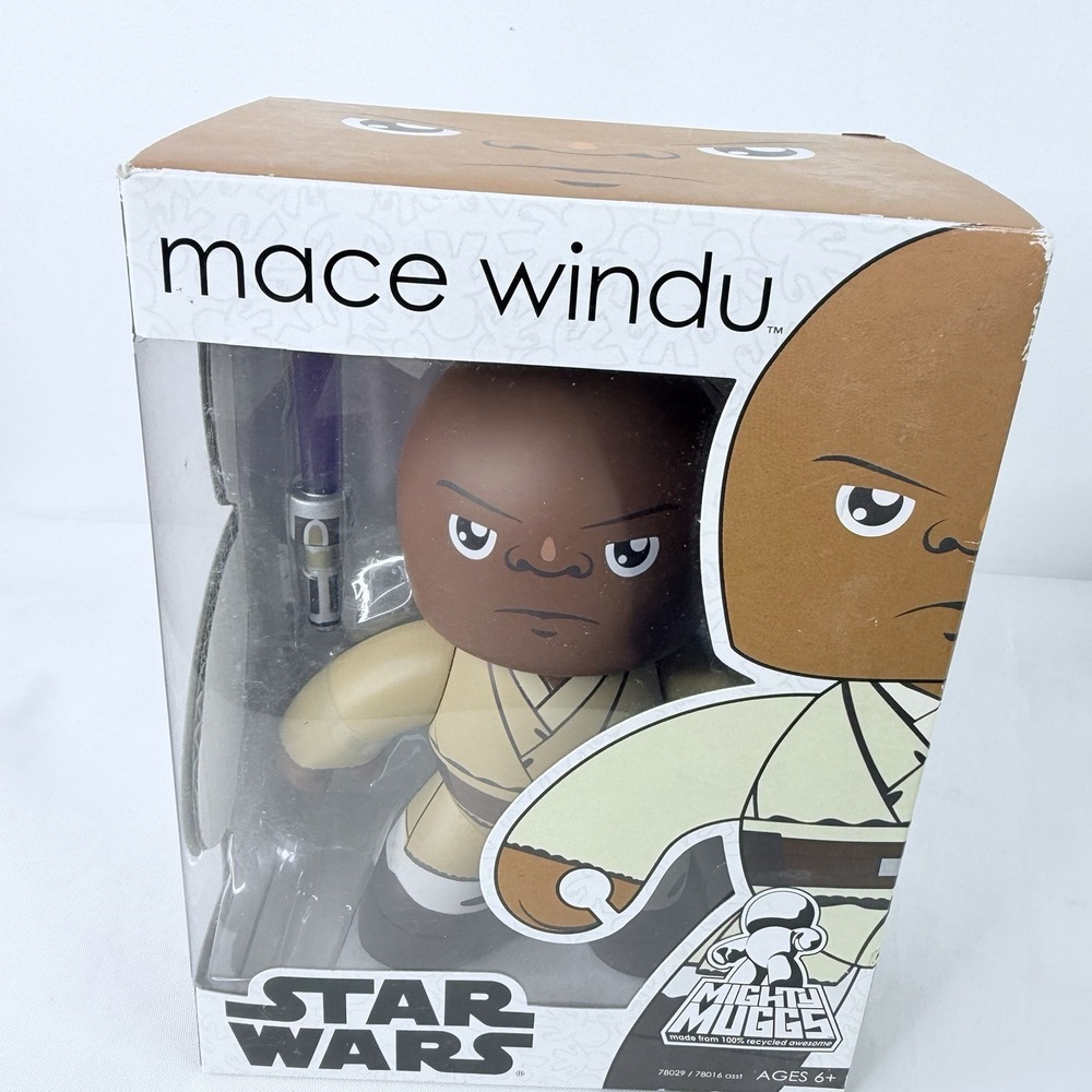 Star Wars Mighty Muggs Mace‎ Windu Vinyl Figure 2007 Hasbro
